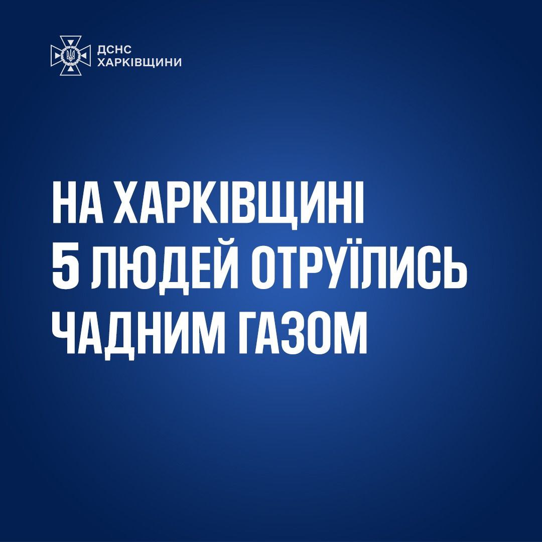 Дорослі та діти отруїлися чадним газом у Харківській області