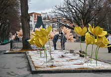 Весняні інсталяції у центрі Харкова: що встановили (фото)