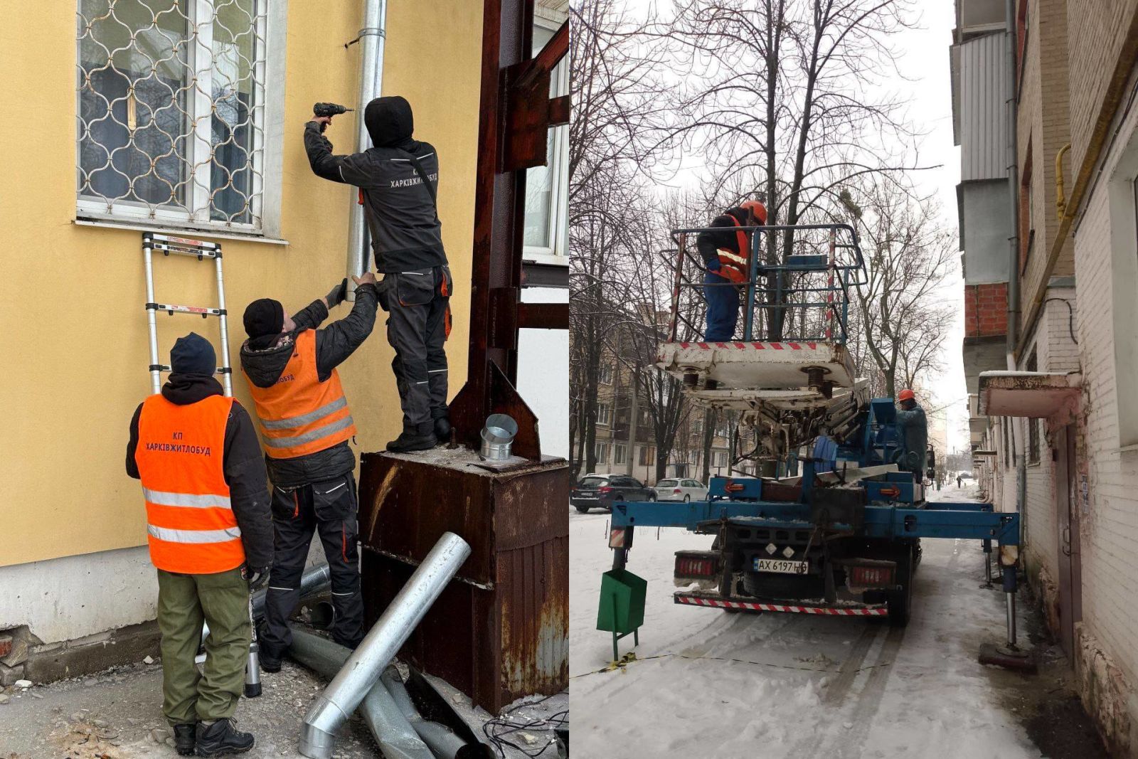 Комунальники Харкова наводять лад у житлових будинках