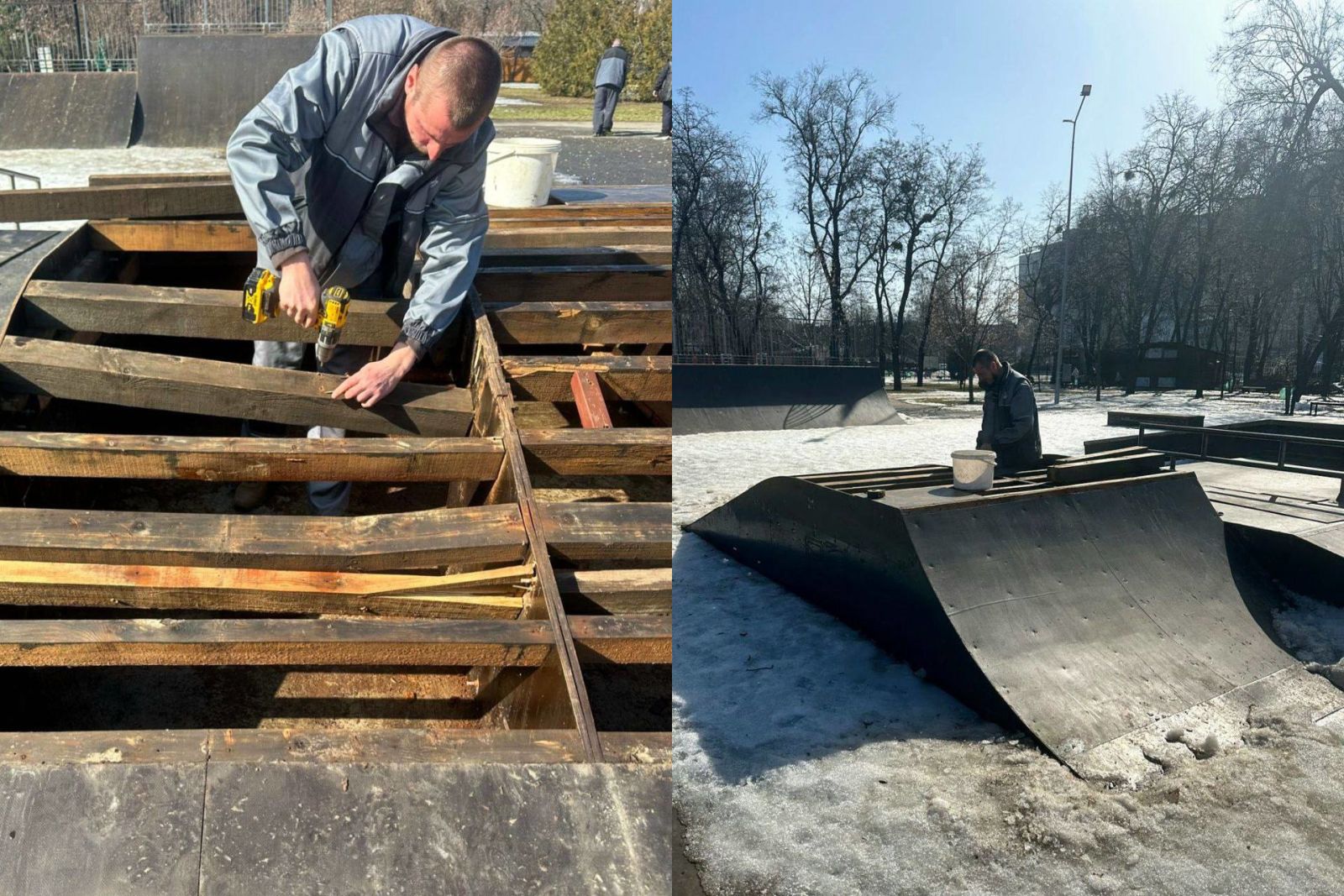 Безпечний екстрим на бульварі Юр'єва: комунальники Харкова ремонтують скейт-парк