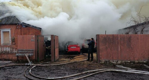 Вранці дрон вдарив по Золочеву: загорівся приватний будинок