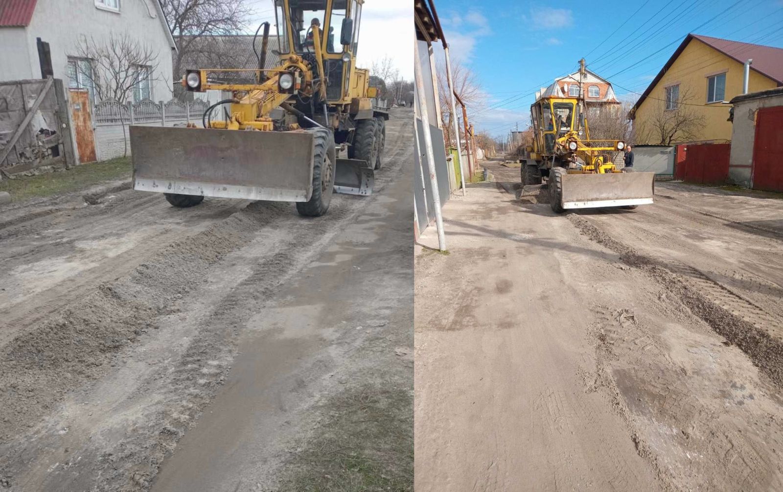 Комунальники Харкова вирівнюють дороги приватного сектору (фото)