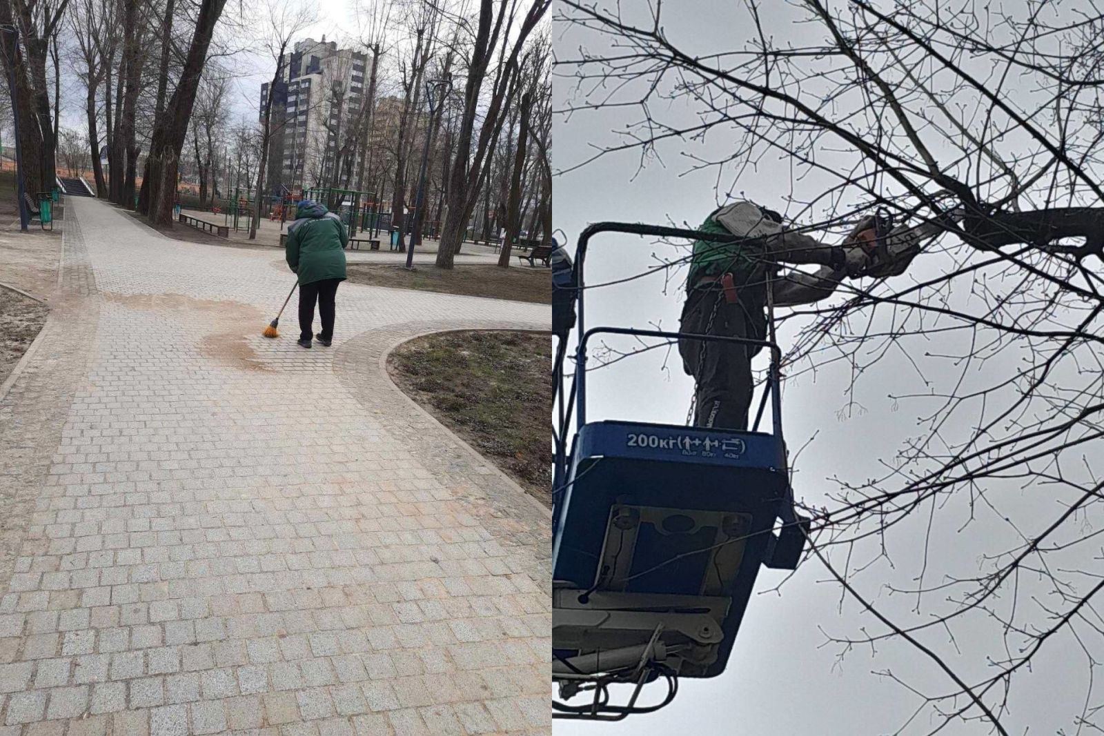 Комунальники Харкова впорядковують парки та сквери в усіх районах міста