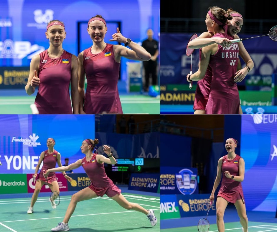 Харківський дует приніс Україні першу медаль на Чемпіонаті Європи з бадмінтону