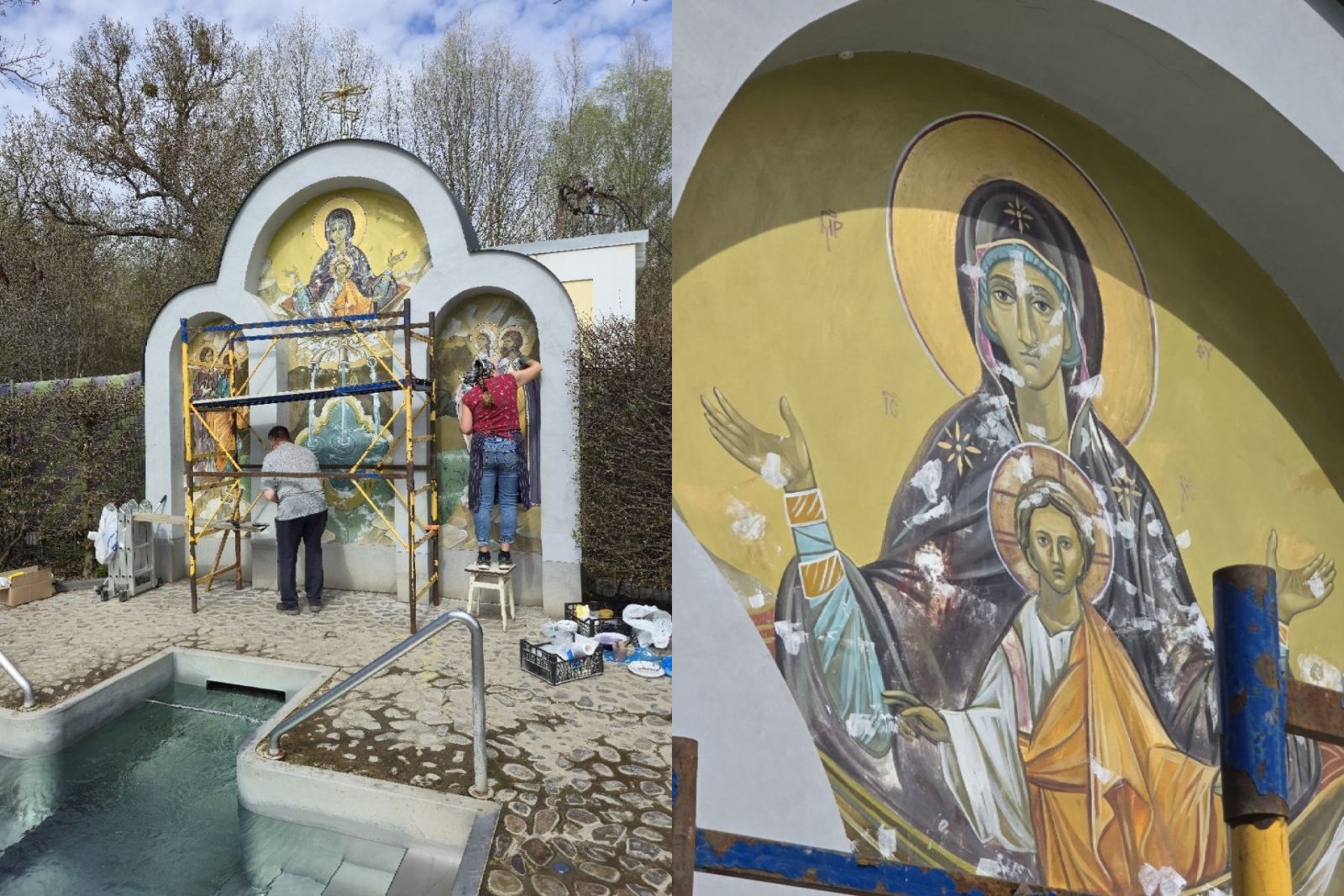 Почали відновлення фрески у Саржиному Яру мійстриі-конописці: Новини Харкова