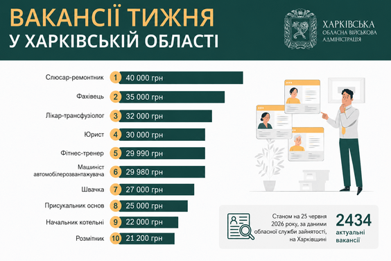 Актуальні вакансії в Харківській області: що пропонують роботодавці