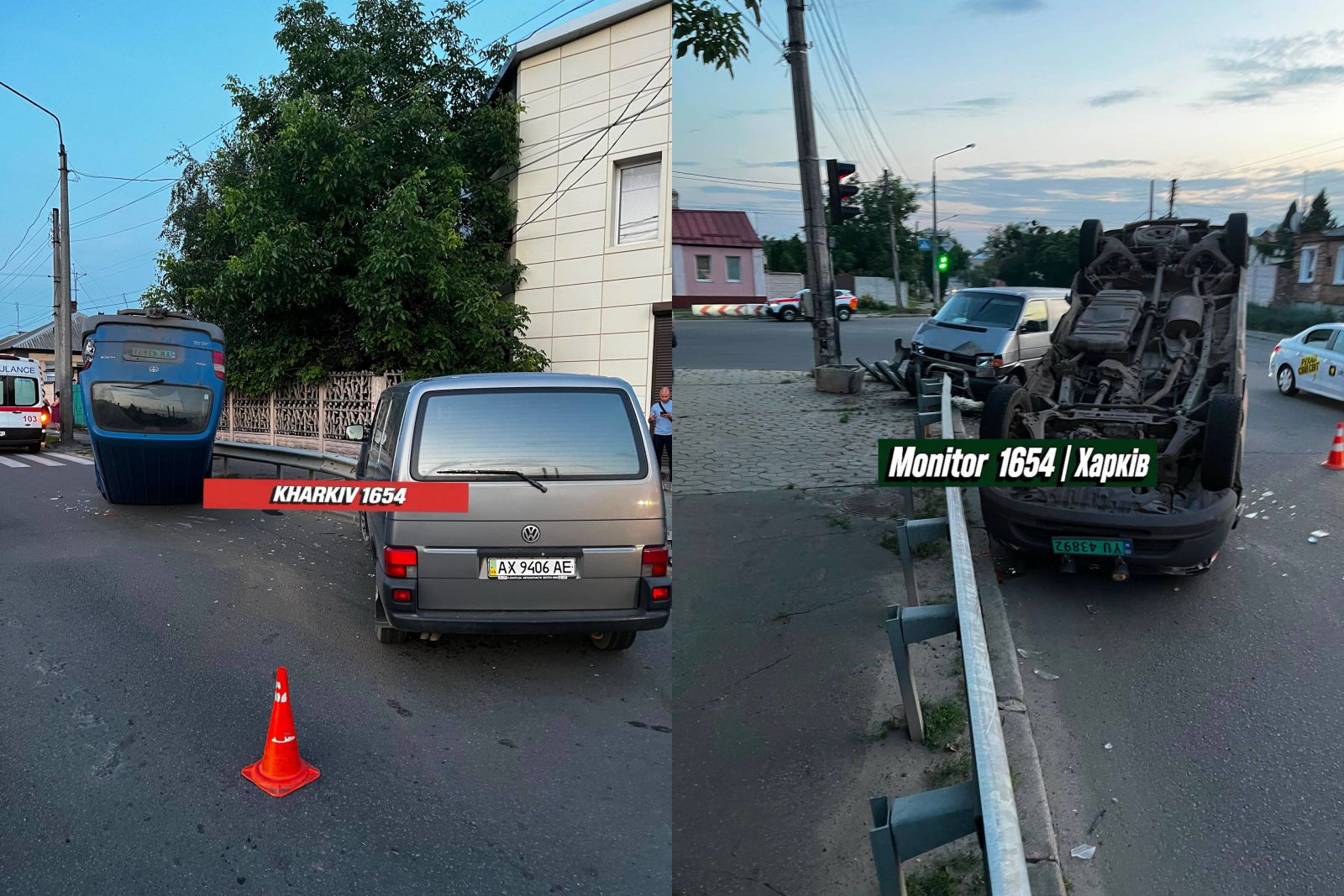 Перекинувся мікроавтобус, є постраждала через автотрощу: Новини Харкова