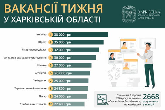 Актуальні вакансії в Харківській області: що пропонують роботодавці