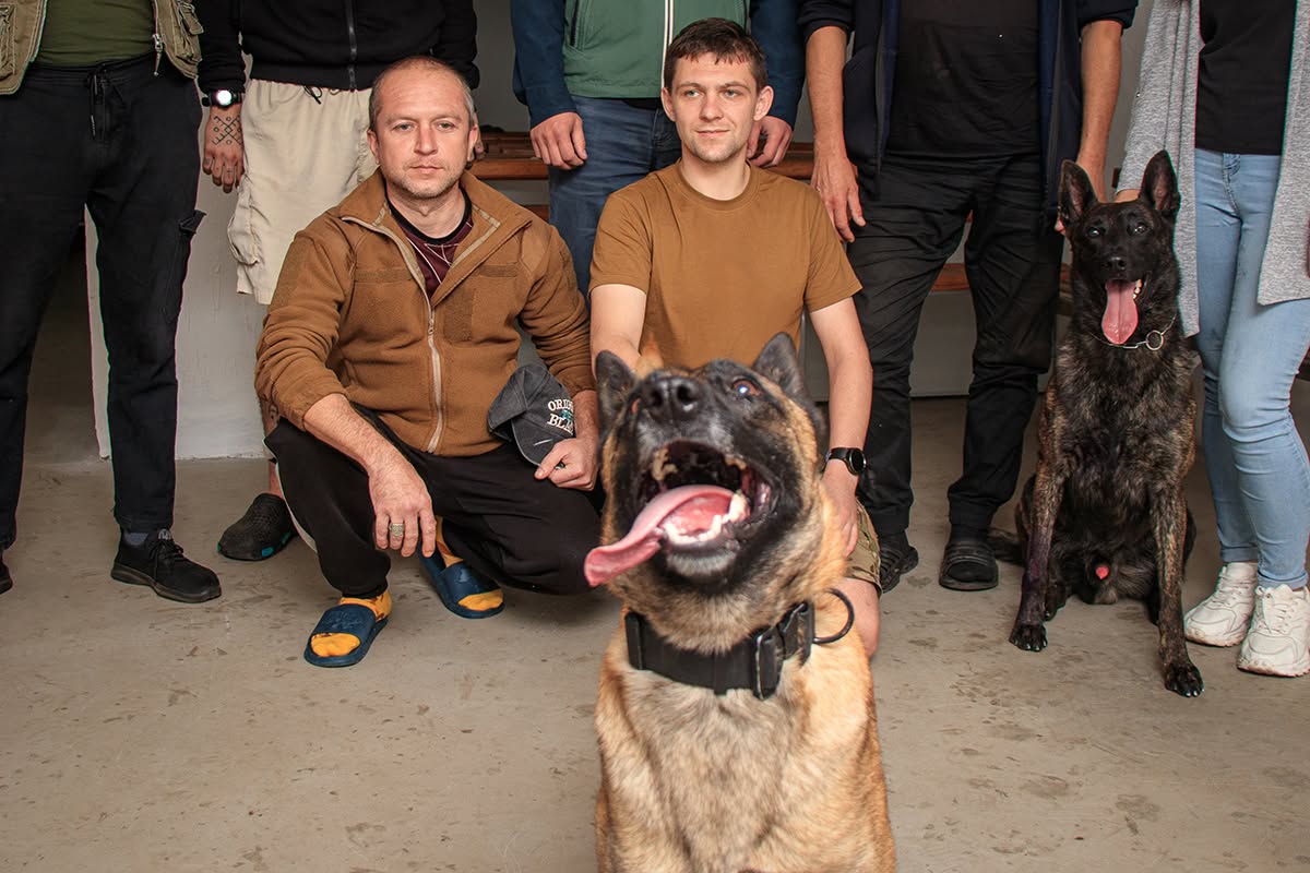 Собаки бригади «Скіф» допомагають пораненим військовим у відновленні